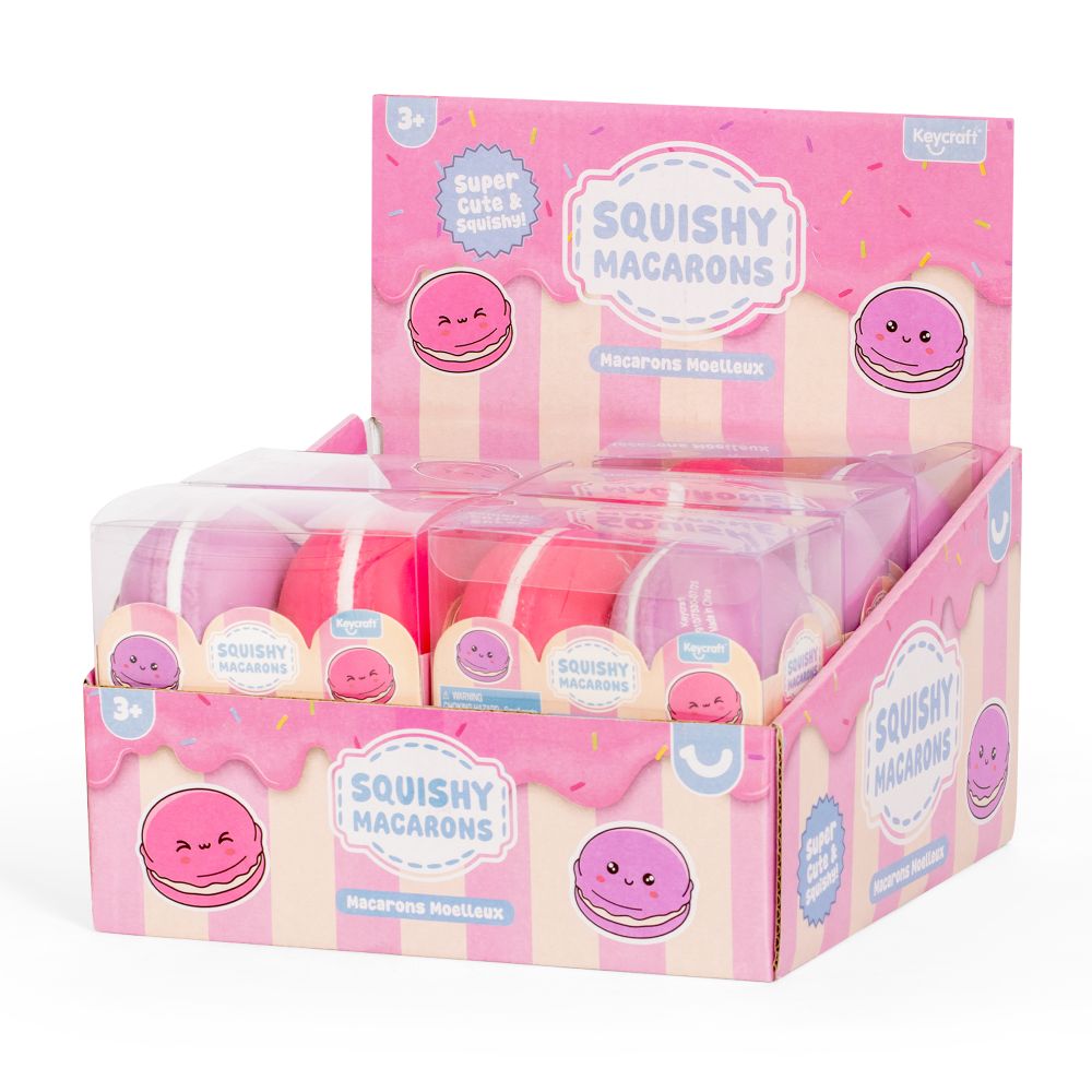 Squishy Macarons 2 Pack Sensory Fidget Toys, Soft Squeezy Stress Relief Toys, 3+