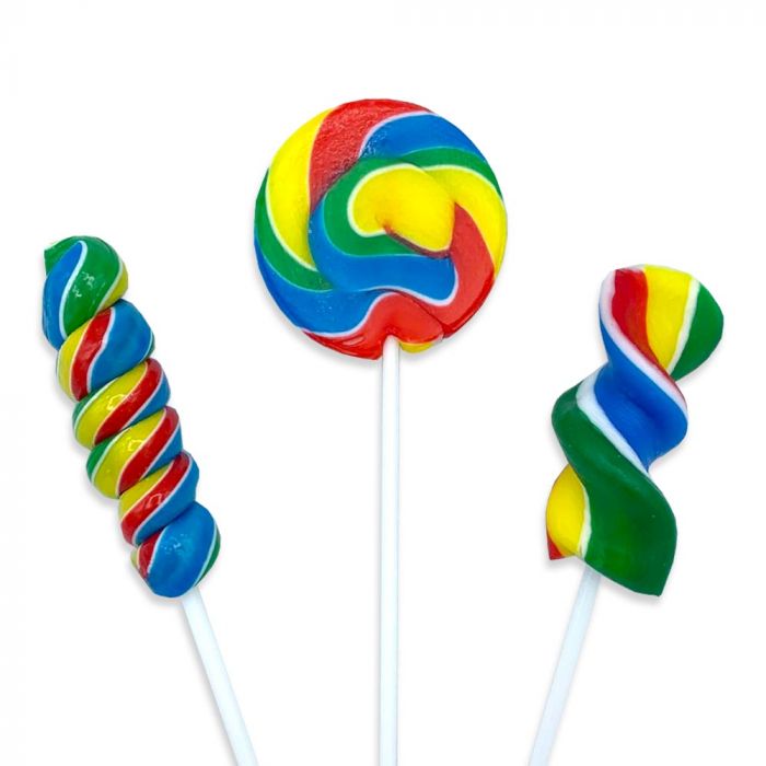 Mini Rainbow Lollipops