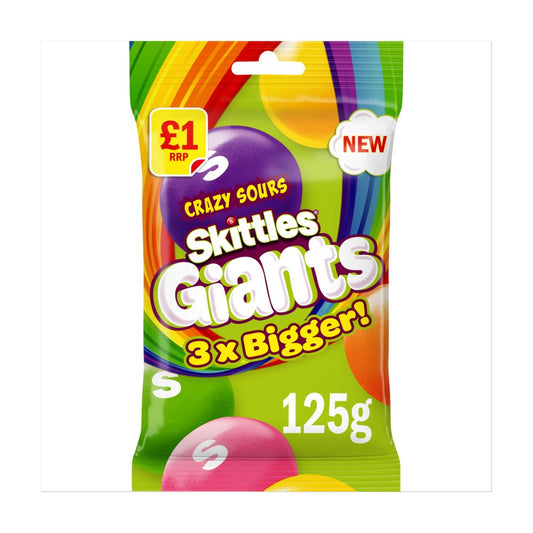 Skittles Giants Sour Sweets Bag