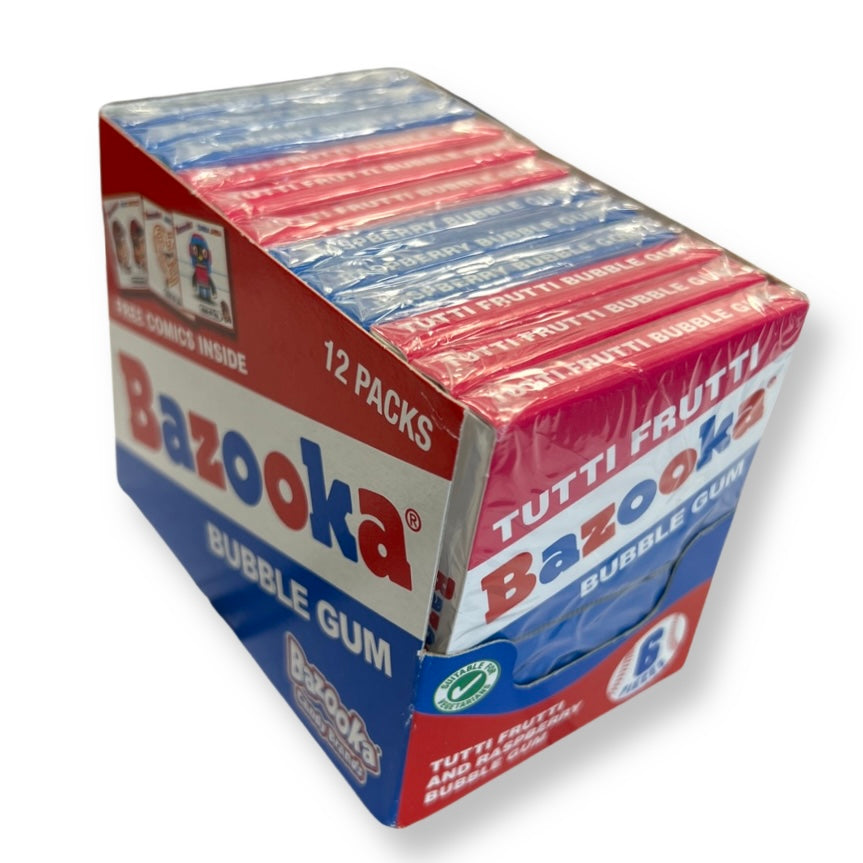 12x Original Bazooka Wallet Bubblegum, 6 Pieces per Wallet.