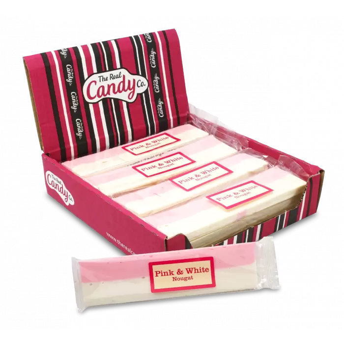 The Real Candy Co. Pink & White Nougat Bars 150g
