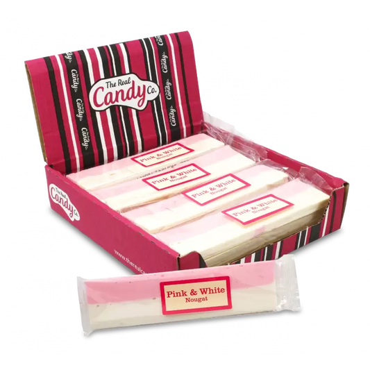 The Real Candy Co. Pink & White Nougat Bars 150g