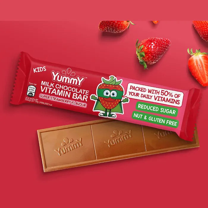 Yummy Strawberry Vitamin Bar 35g